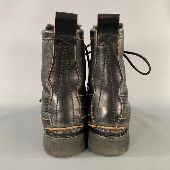 YUKETEN Size 9 Black Brown Leather Lace Up Boots main image 7